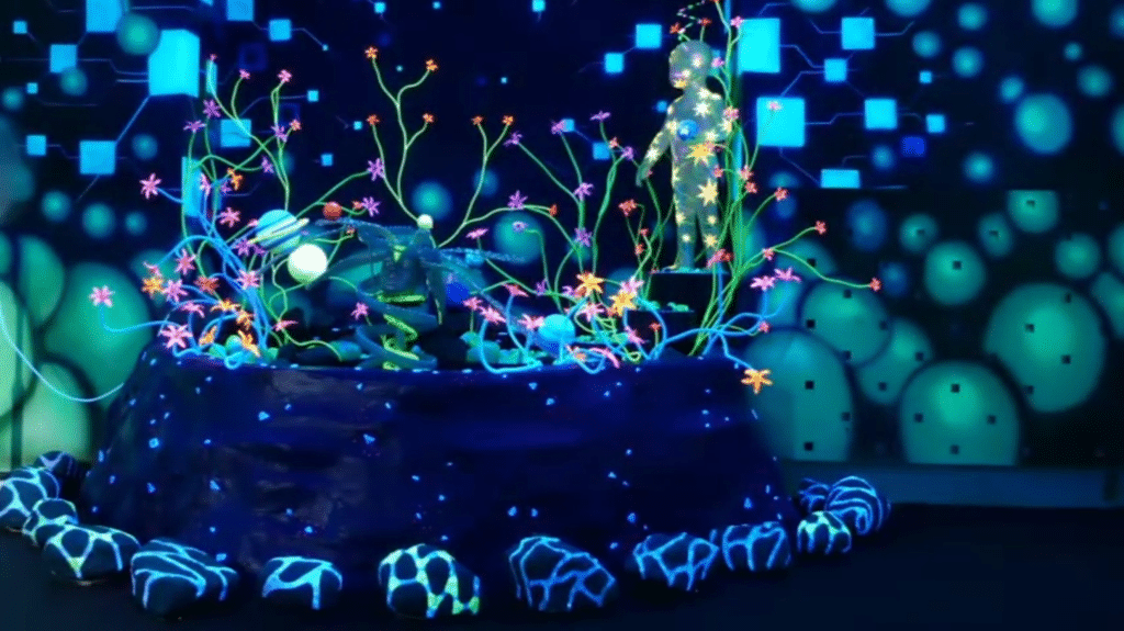 schwarzlicht minigolf neon