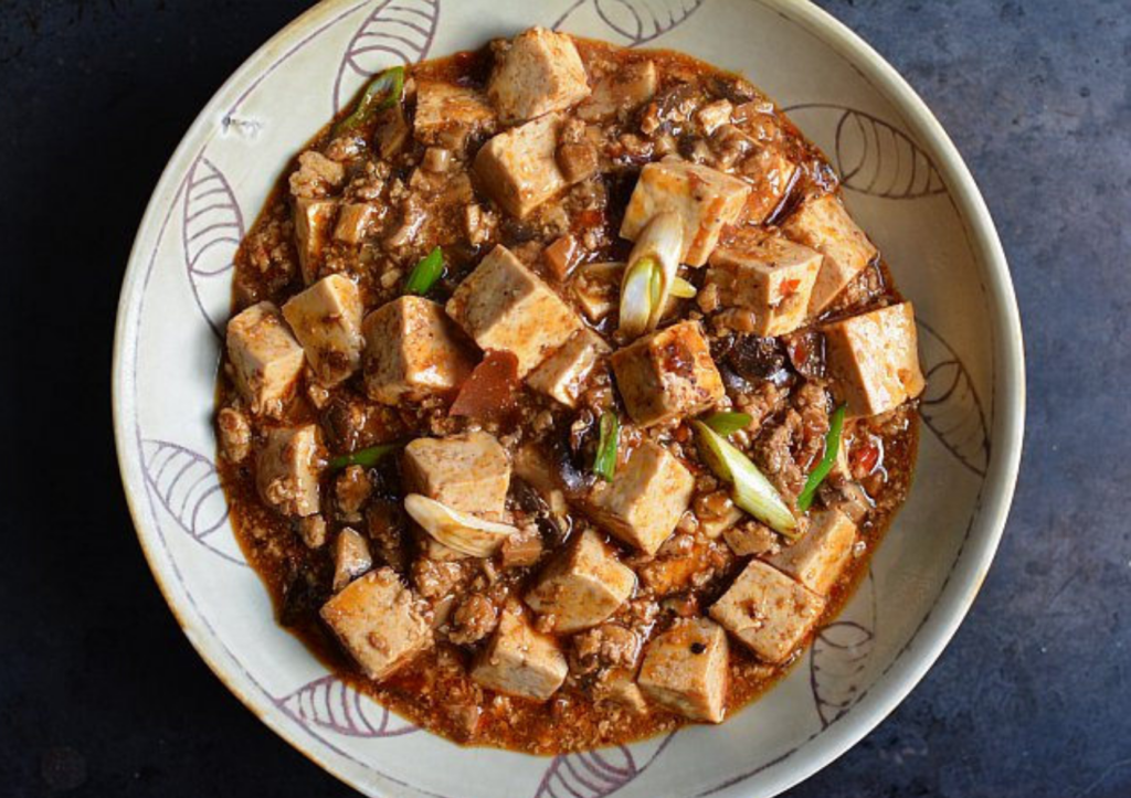 Vegan mapo tofu soja gulasch