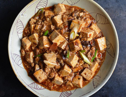 Vegan mapo tofu soja gulasch