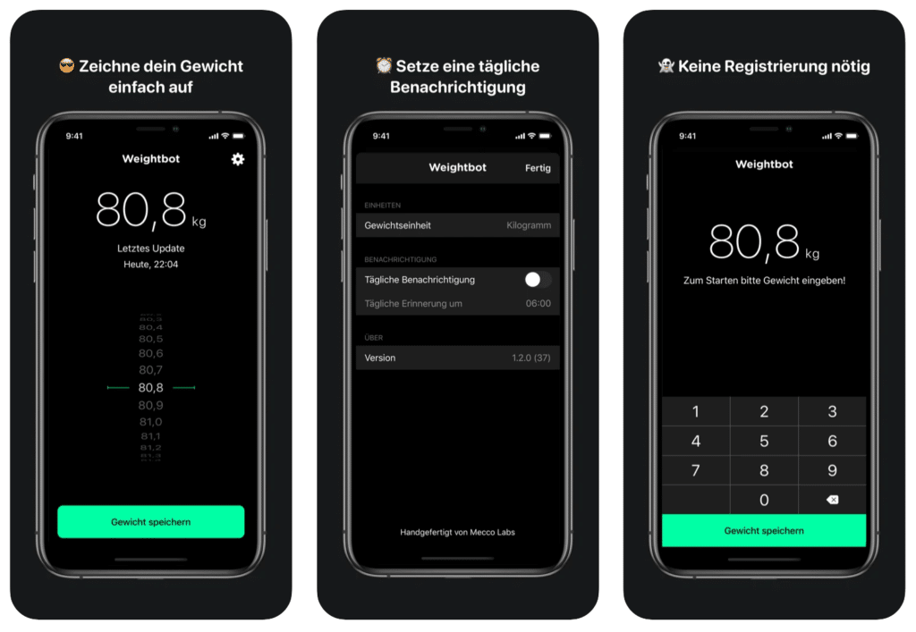 Gesund abnehmen im Internet 1 diaet app weight bot weightbot abnehmen app diaet tagebuch