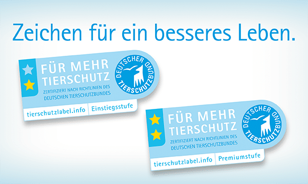 fuer mehr tierschutz siegel label logo verpackung bedeutung