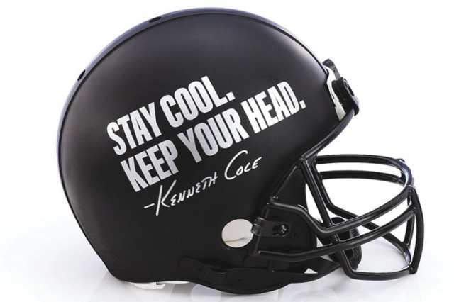 Kenneth Cole football helmet 800x533