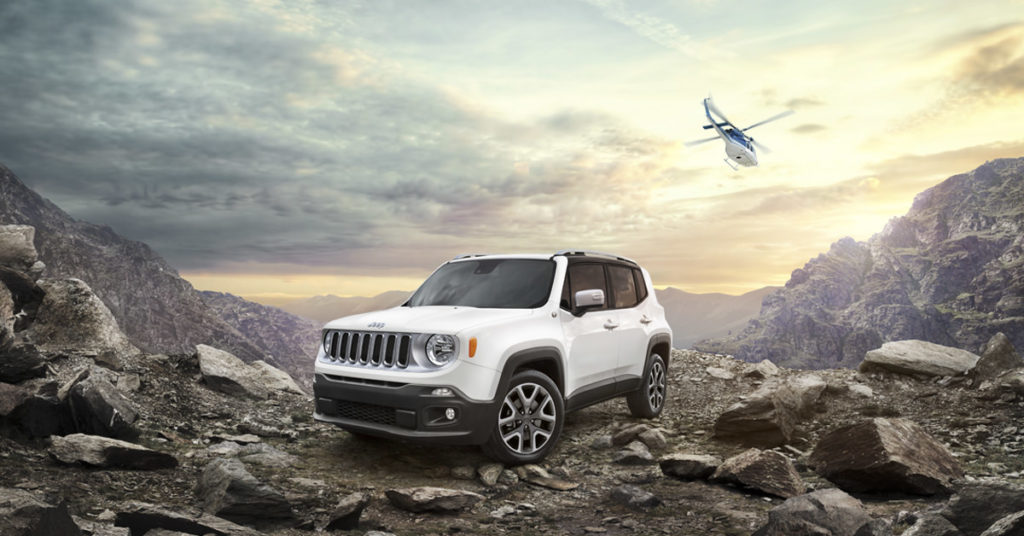 Ja, wo ist er denn? Jeep veranstaltet Schnitzeljagd für den neuen "Renegade" 2 Kampagnen Key Visual