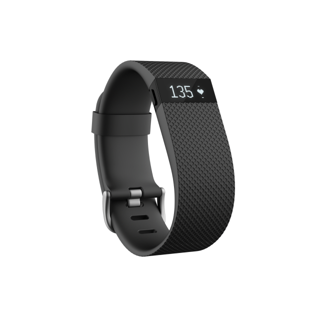 Fitbit Charge HR Black 3Q Front HR 72DPI no shadow