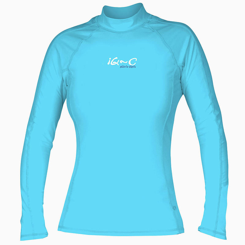 IQ UV Slimfit UV Schutz Kleidung Langarm Shirt blau