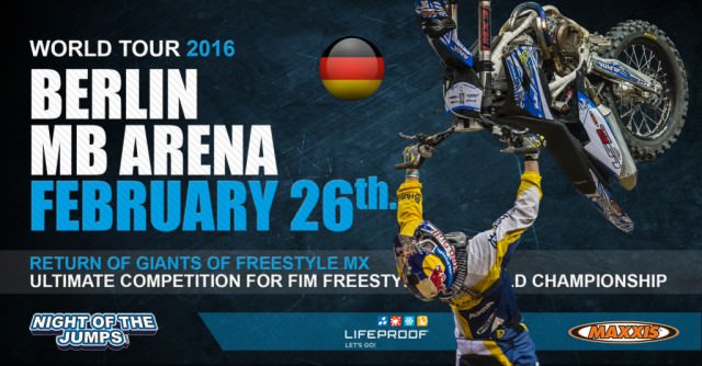 Kickstart 2016: NIGHT of the JUMPs 2016 - FMX Freestyle Motocross 1 night of the jumps 2016 berlin
