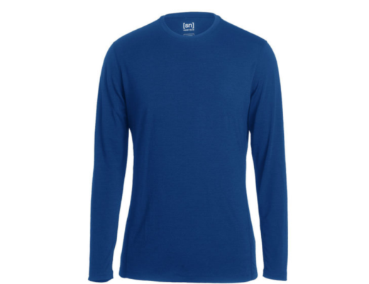 Merino Langarmshirt Shirt super natural BASE LS 175 blau