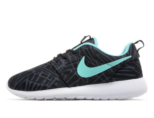 Nike Roshe One Sneaker Print Womens Black Hyper Turquoise