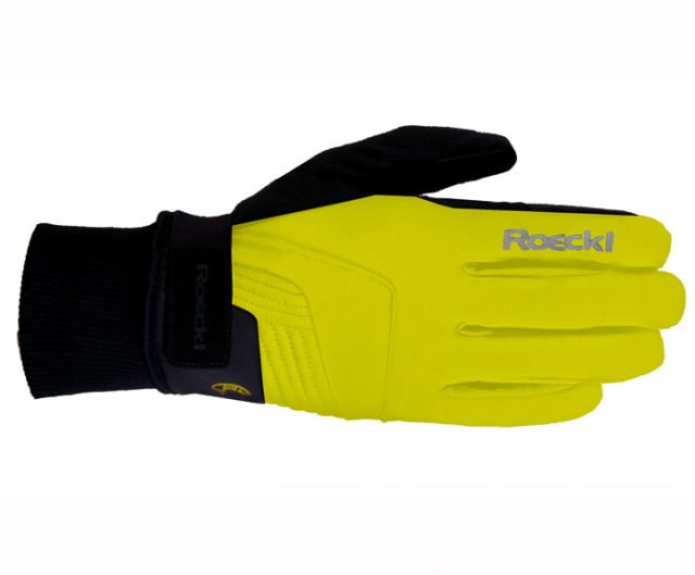 Roeckl Rebelva Winter Fahrradhandschuh neongelb schwarz quer