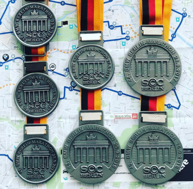 Von fremden Bergen und heimischem Asphalt. Das lief im September 2018. 6 berlin marathon medals medaillen