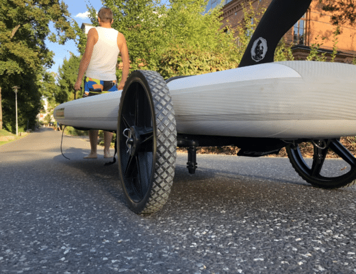 sup wheels transportwagen fahrrad test aufblasbares sup 13