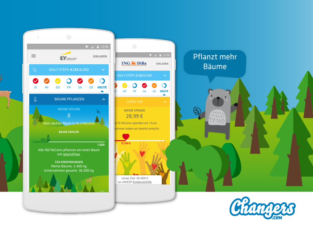 changers app recoins baeume pflanzen