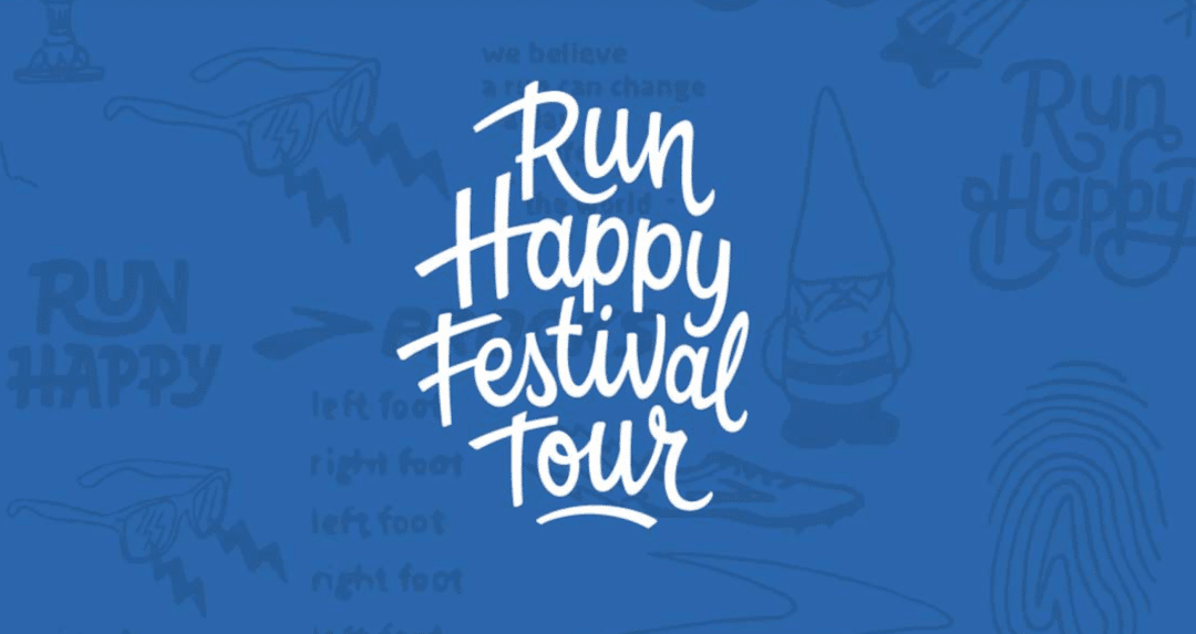 brooks run happy festival tour logo