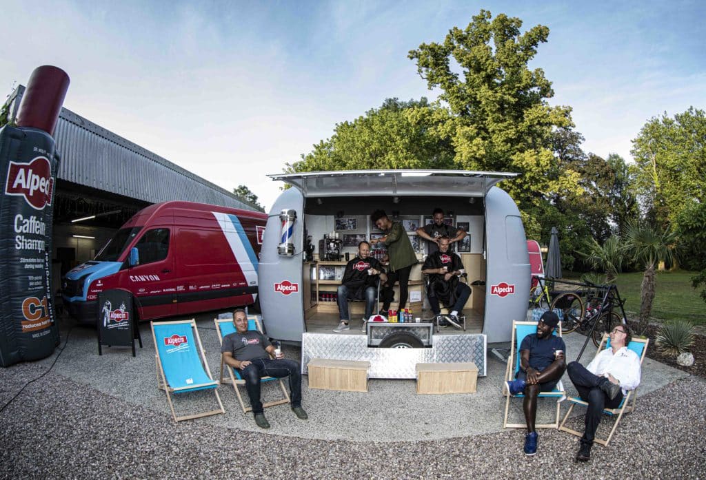 Tour de France live. Grand Départ mit Alpecin auf den Originalstrecken 8 Tour de France live Grand Depart Alpecin Katusha Friseursalon Barber Shop
