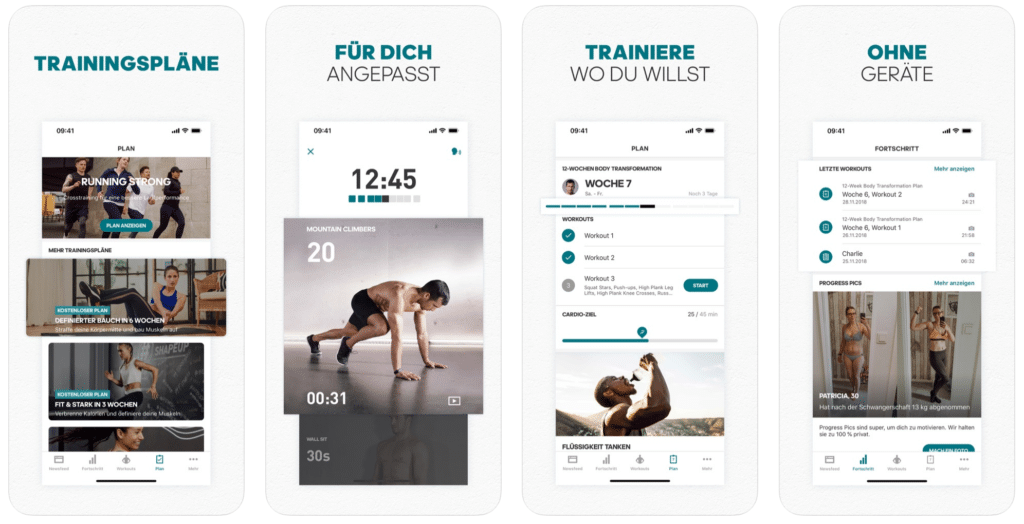 adidas training app fitness runtastic bodyweight