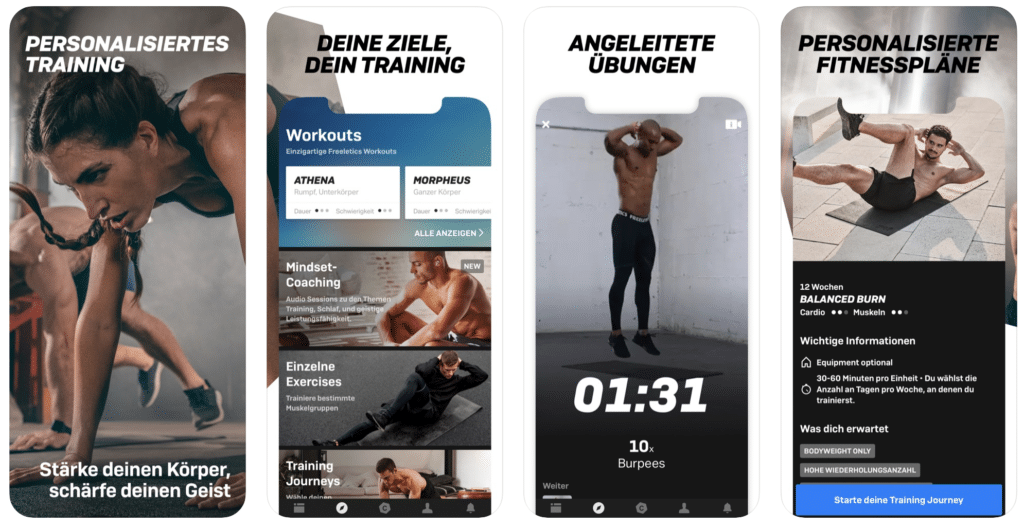 freeletics app fitness bodyweight training