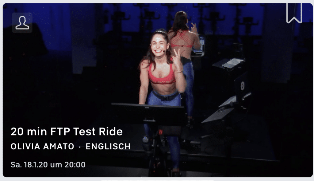 peloton 20 minuten ftp test power zone ride leistungstest olivia amato