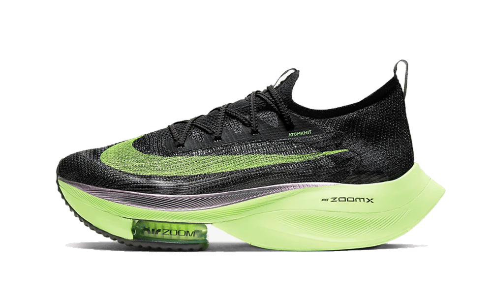 nike air zoom alphafly next black electric green gruen carbon laufschuhe