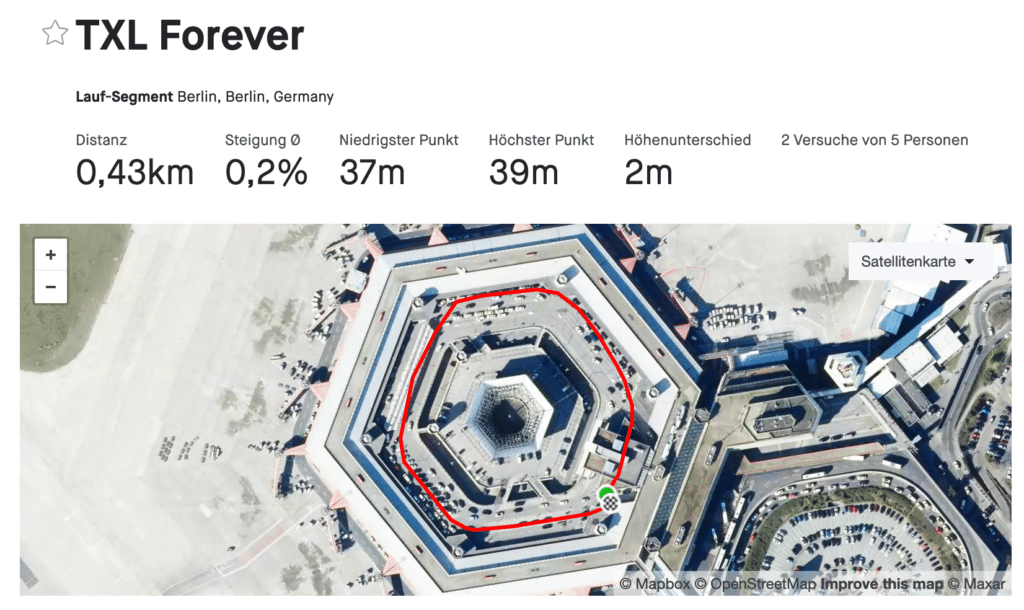 strava segment flughafen tegel txl forever