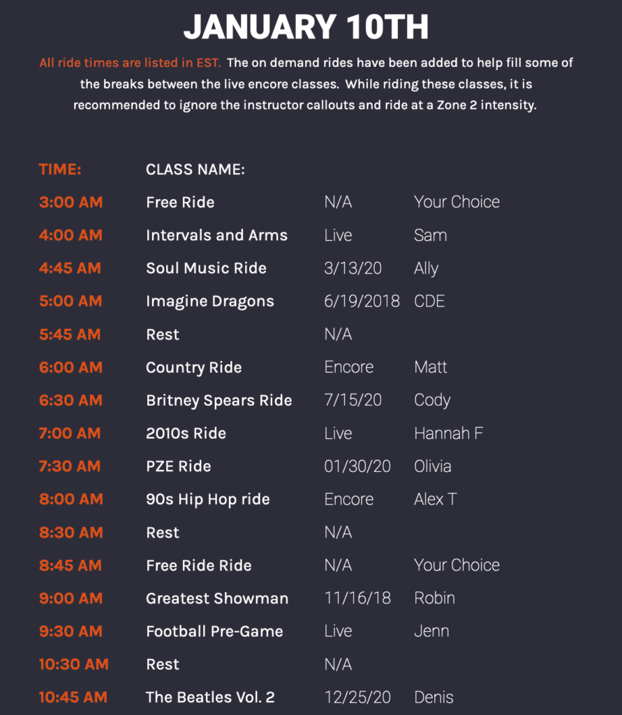 pelofondo schedule fahrplan ablaufplan rides reihenfolge