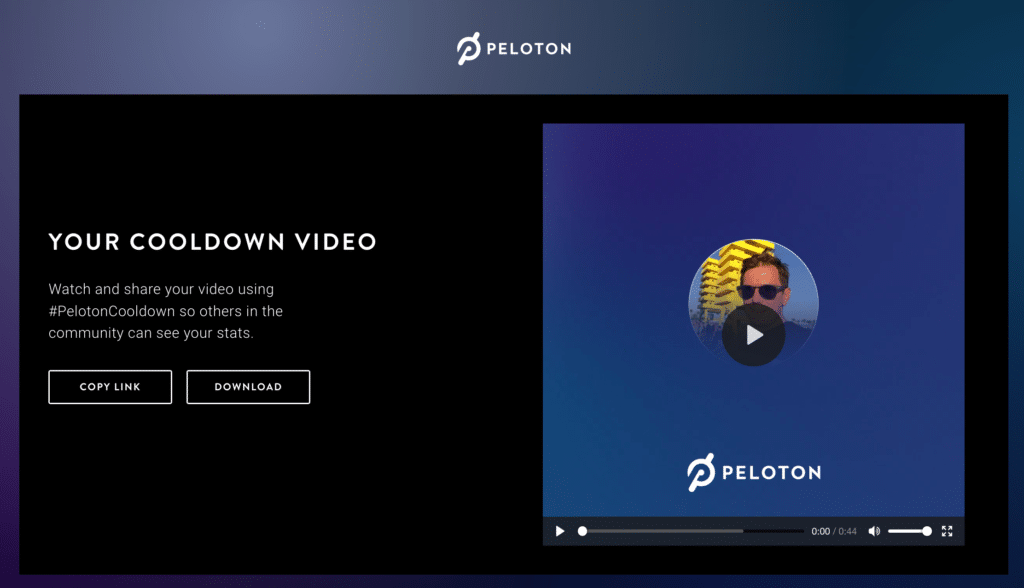 peloton jahresrueckblick cooldown video download persoenliches