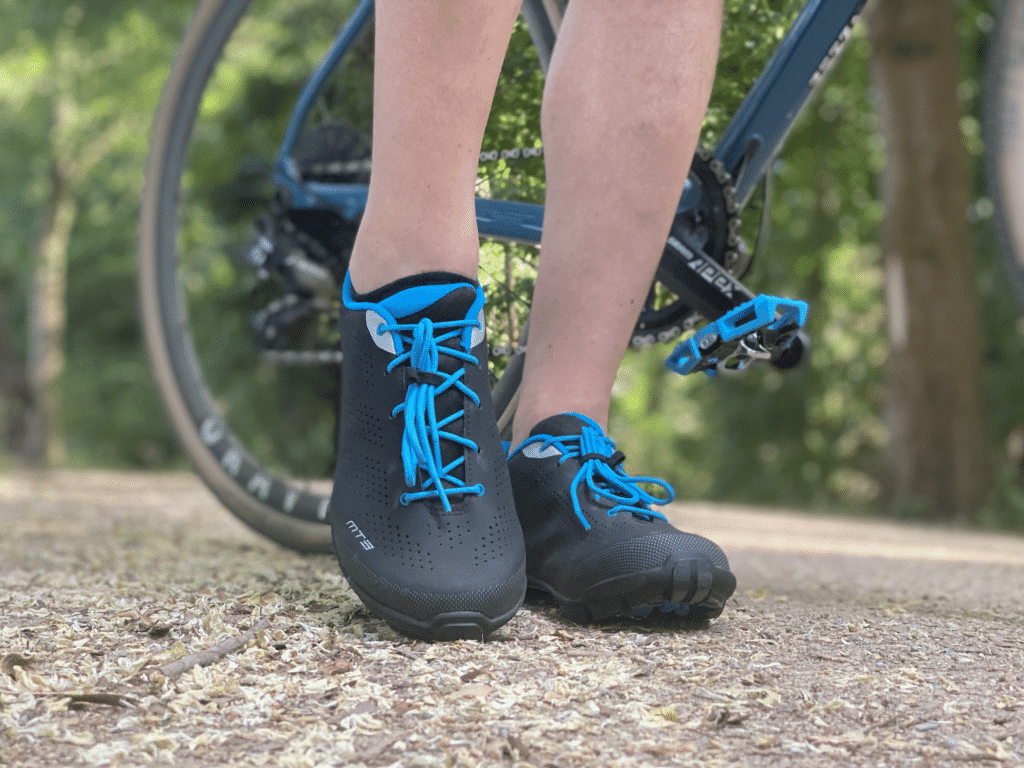 Shimano SH MT301 gravel schuhe spd mtb schuhe test erfahrungen erfahrungsbericht spd cleats vorne