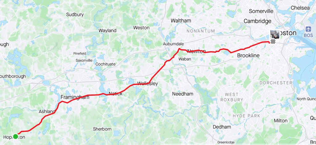 Boston-Marathon. Qualifikation, Strecke und meine Erfahrungen von der Reise zum 5ten Major. 47 boston marathon strecke hopkinton boston