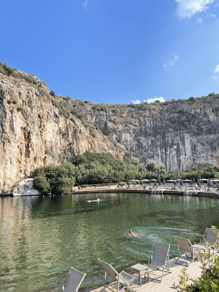 athen marathon Lake Vouliagmeni baden