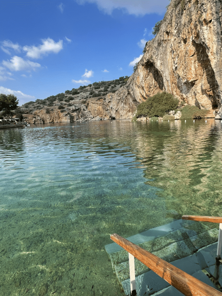 athen marathon Lake Vouliagmeni baden see