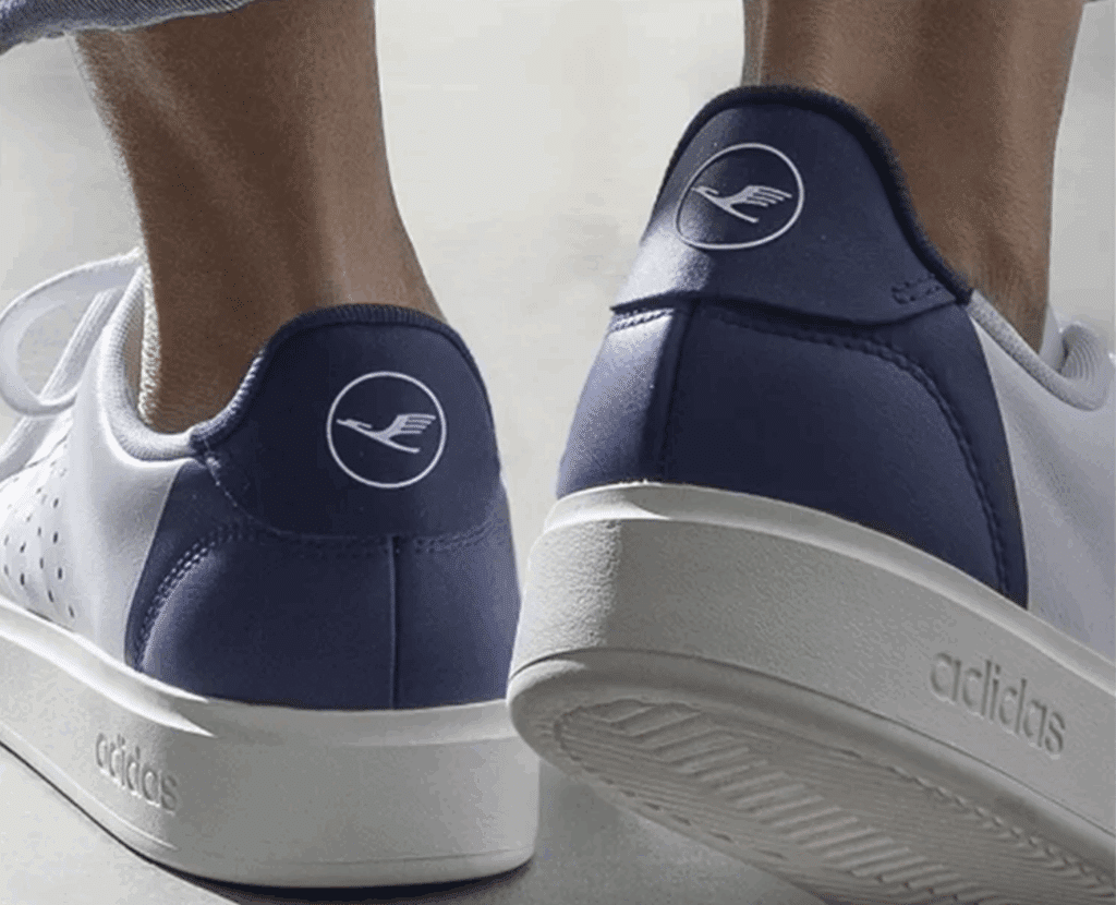 Lufthansa-Sneaker von adidas. Neues Hype-Modell für Sneaker-Heads. 21 adidas Lufthansa Limited Edition Sneaker 2025 turnschuhe ferse