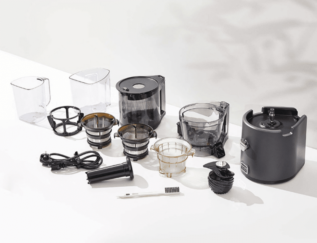 Hurom H330P Slow Juicer Test Erfahrungen Erfahrungsbericht Testurteil Bewertung Hurom Care Paket zubehoer