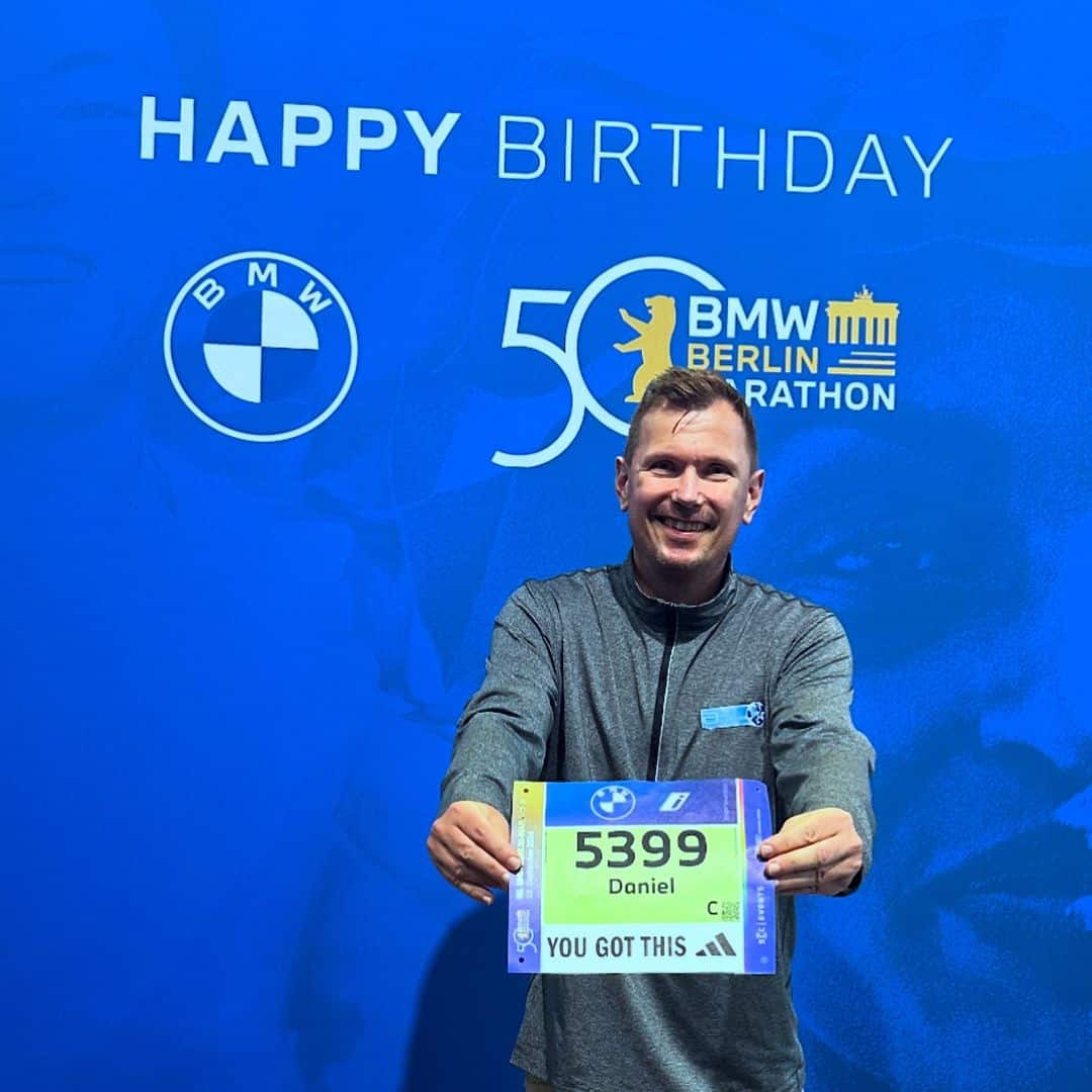 berlin marathon birthday 50 startnummer bib gruen green jubilee daniel lauf influencer laufblogger