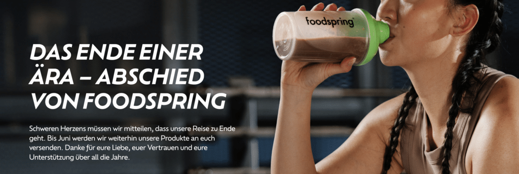 foodspring insolvenz eingestellt nicht mehr lieferbar alternative wo kaufen webseite nicht erreichbar