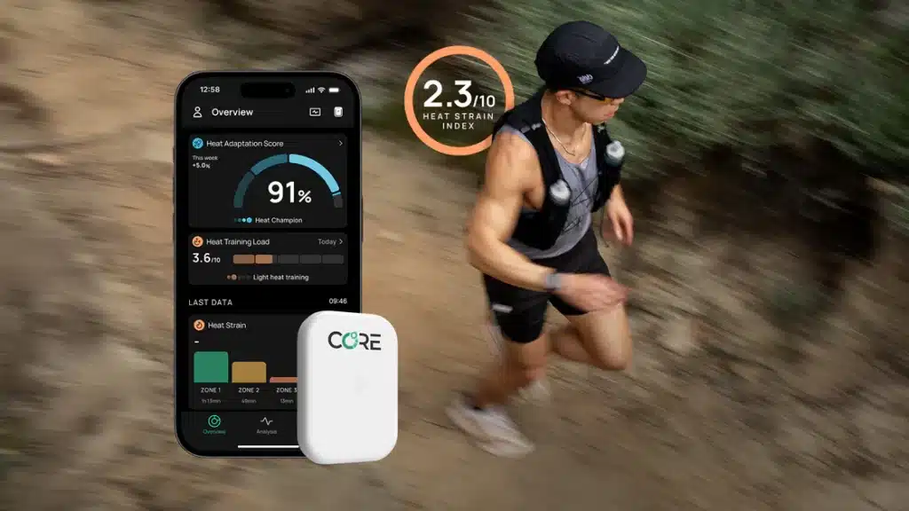 Körpertemperatur Sensor Test. Mit CORE 2 gegen den Hitzekollaps trainieren 4 core2 koerpertemperatur sensor kerntemperatur messen echtzeit marathon triathlon test 3
