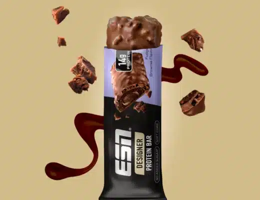 Im Test: ESN Designer Bar Fudge Brownie – Proteinriegel mit Genussfaktor 59 ESN Proteinriegel Designer Bar Fudge Brownie Test Geschmack lecker gut erfahrungen testbericht erfahrungsbericht
