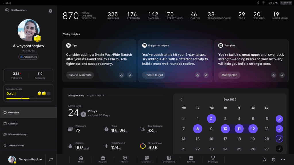 peloton iq trainingstipps analyse trainingsplan kuenstliche intelligenz ki