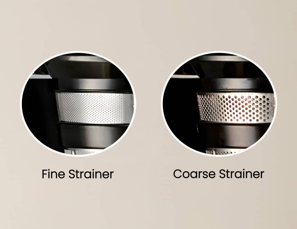 Hurom E50 ST Test e50st entsafter slow juicer testbericht erfahrungen bewertung siebe cremig saemig dickfluessig