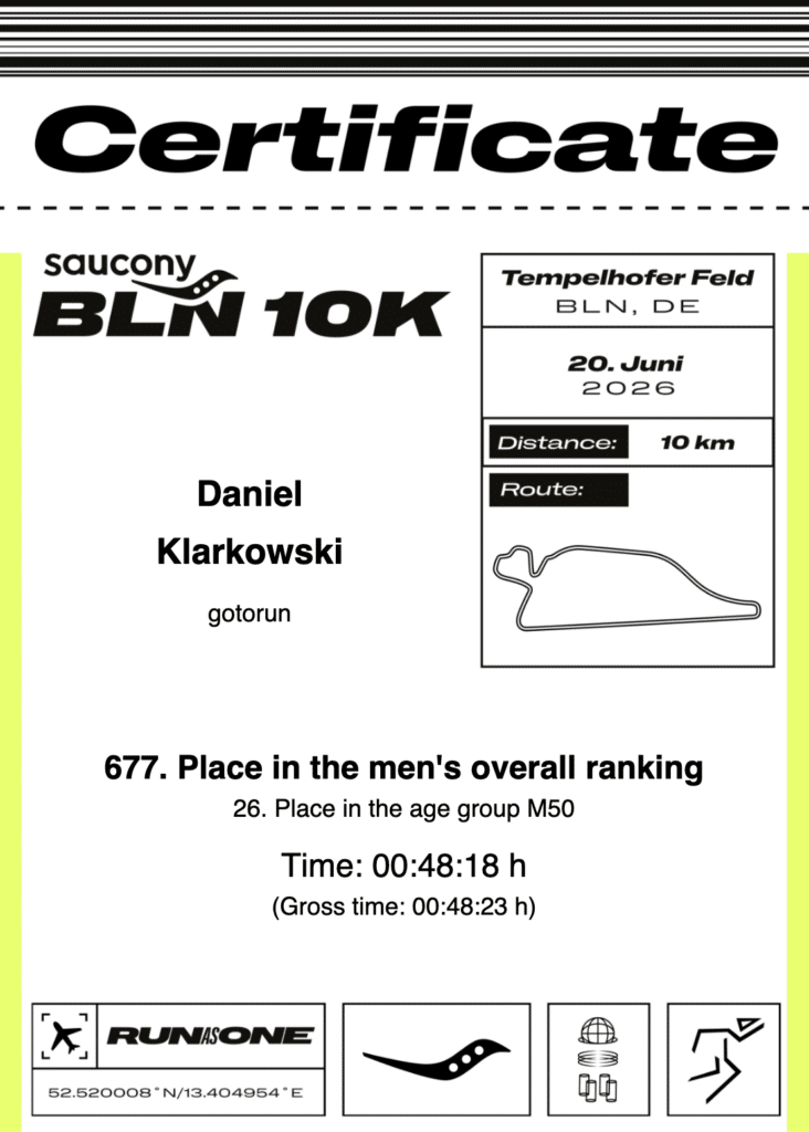 saucony bln10k urkunde laufblogger laufblog lauf influencer berlin