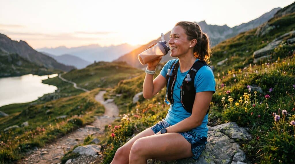 Die eigene Trailrunning-Performance mit der richtigen Ernährung steigern 3 trailrunning shake pause