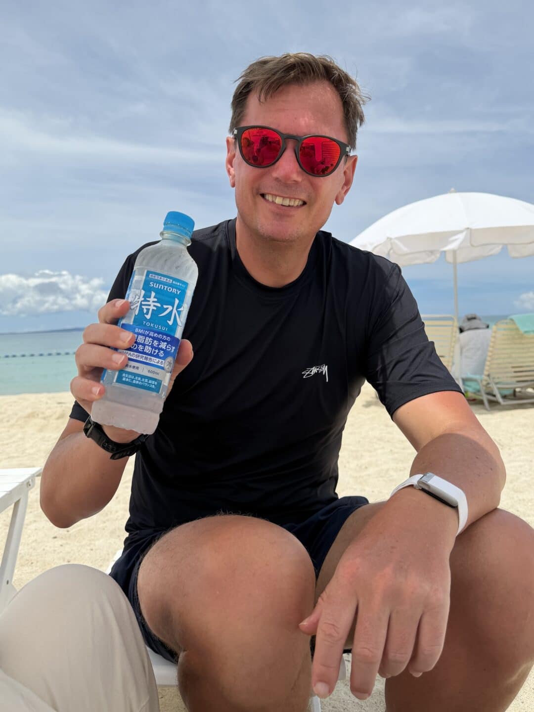 Wenn Ötzi auf Godzilla trifft. Das lief im Juli 2026. 1 okinawa strand 2 Suntory Tokusui Wasser bauchfett abnehmen