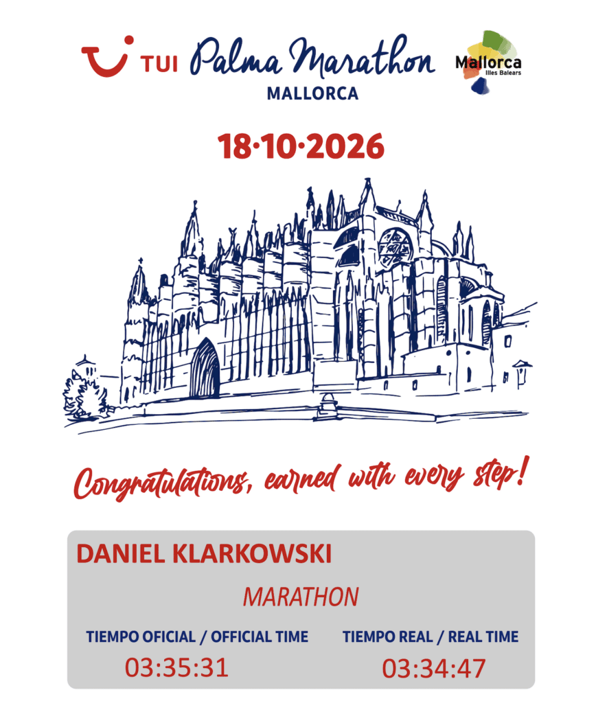 tui palma marathon urkunde zertifikat